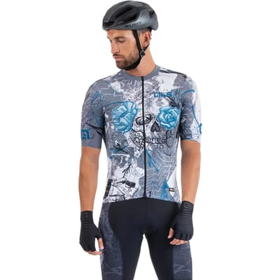 Ale Fietsshirt Korte Mouwen Graphics PRR Skull - Grijs - M - Valt klein