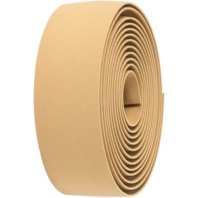 BBB Cycling Stuurlint Racefiets - Zelfklevend Stuurtape met Stretch Materiaal - Antislip - Lengte: 200cm - Dikte: 2mm - Inclusief Stuurdoppen - Goud Bruin - RaceRibbon BHT-01