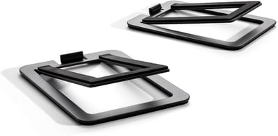 Set van 2 Metalen Speaker Stands - Schuin voor Boekenplankspeakers en PC Audio