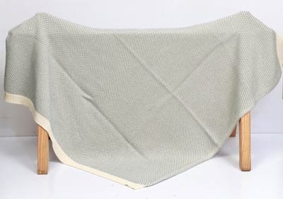 Babydeken-gebreid-blauw-creme-100% katoen -80x100cm-