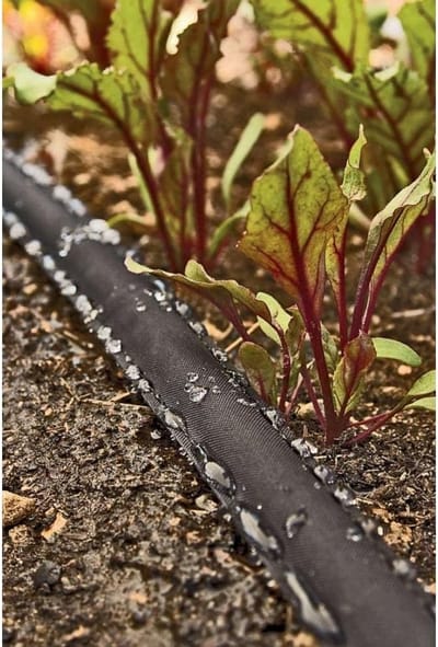 Irrigatieslang Textiel - Watergeefslang Poreus - Planten Water Geven - Waterbesparend Systeem - 15 Meter - Zwart