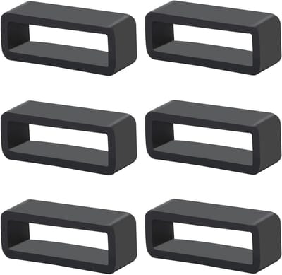 Horlogeband Bevestigingsringen 16/20/22/24mm - Siliconen Rubber - Zwart - Ideaal voor Smart Sport Horloges - SnelShoppen