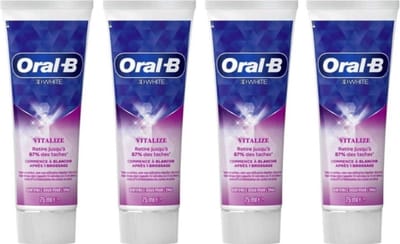 Oral B - Tandpasta - 3D White - Vitalize - 75ml x 4