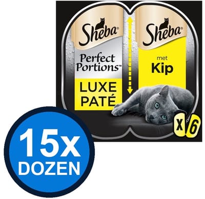 15x Sheba - Perfect Portions Adult Pate Kip Multipack 6x - Kattenvoer Natvoer - 225 g