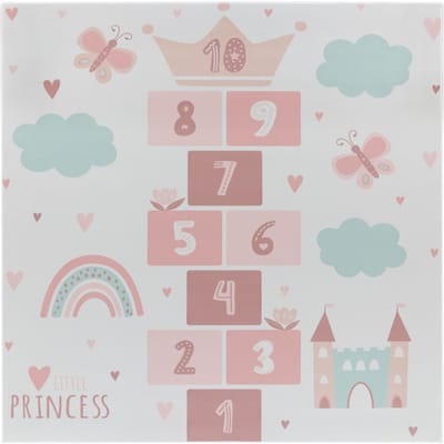 Kindertapijt Bini beige 200 cm vierkant