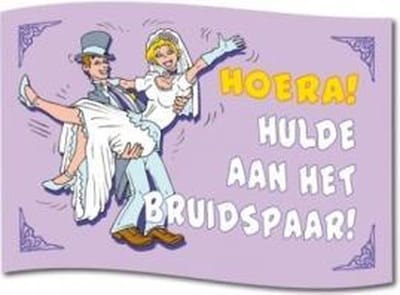 Gevelvlag bruidspaar, trouwen