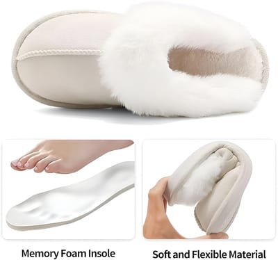 Winter Pantoffels Dames Heren Nepbont Warme Pluche Sloffen Antislip Traagschuim Slippers Zacht Plat Huisschoenen Indoor Outdoor Unisex maat 36/37