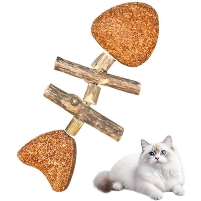 Creatief Visgraat Kat Speeltje Houten Tanden Poetsen Stokje Natuurlijk Kat Tandheelkundig Speeltje Duurzaam Katten Tandverzorging Gereedschap