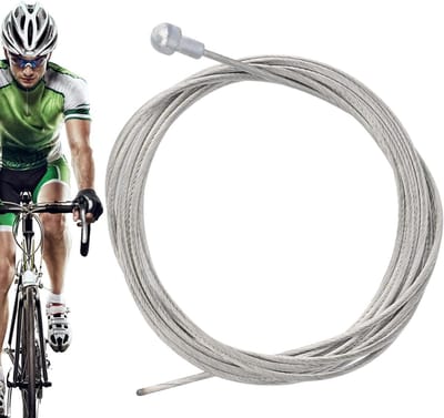 Remkabelset Fiets - Reparatieset Onderdelen - Fiets Onderhoud - Roestvrij Staal - 200 cm - Zilver