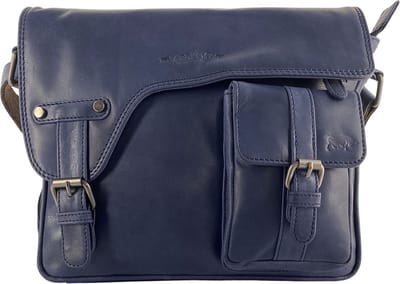 Arrigo Schoudertassen Vrouw – Damestas Messenger Bag Dames - Leer – Donkerblauw