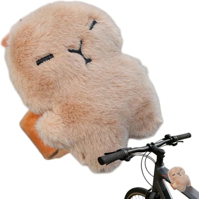 Fiets Stuur Versiering - Dierenpop Fietsaccessoire - Fiets Rit Verfraaien - Dynamisch Pluche Ornament - Ca. 85x7x9cm - Capibala