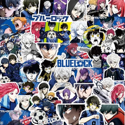 50 stuks Blue Lock Voetbal Anime Stickers Waterdichte Graffiti Cartoon Decals Telefoon Laptop Bagage Gitaar Notebook Stickers