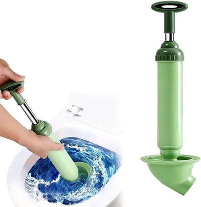 Toilet Ontstopper - Pijp Reiniger - Afvoer Ontstoppen - Hogedruk Ontstopping - 63 x 13 cm - Zilver
