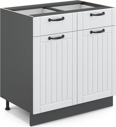 Vicco Fame-Line Keukenonderkast – 80 cm, WB Eik Wit Landhuis