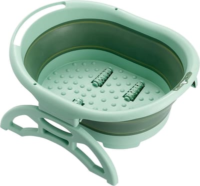 Opvouwbare Voetenbad Voetspa met Handmatige Massage Rollers en Draagbaar Design voor Thuis en Camper