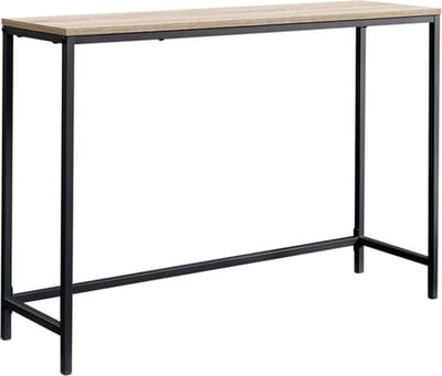 Consoletafel Kronoby 80x100x30 cm zwart mat en eikenkleurig [en.casa]