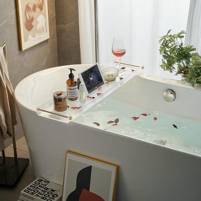 Badkuip Caddy - Bad Accessoire - Luxe Ontspanning - Past Op Elke Kuip - Standaard Afmeting - Goud