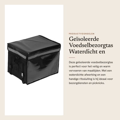Dailygoods- Koeltas Waterdicht - Geïsoleerde Boodschappentas - Grote Capaciteit - Herbruikbaar - Ritssluiting - Geschikt voor Fiets - Voedselbezorgtas