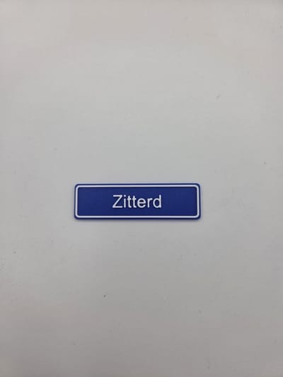 3D plaatsnaam speldje Zitterd