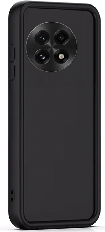 Hoesje geschikt voor OnePlus 13R - Versterkte randen - Bescherming Camera & Scherm - Matte Design Jet Zwart