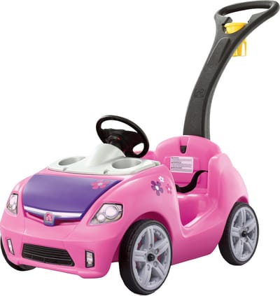 Step2 Whisper Ride Loopwagen in Roze - Duwauto / Loopauto met duwstang - Voor kinderen vanaf 1,5 jaar