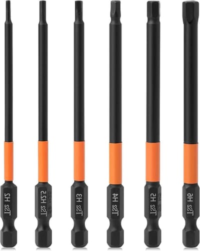 6-delige Hex Boor Set H2 H2.5 H3 H4 H5 H6 met 1/4 Inch S2 Staal voor Precisie Boren en Klussen