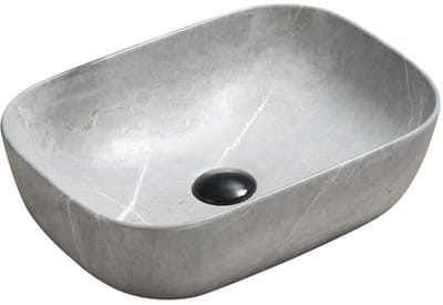 Mexen Rita opzetwastafel 45 x 32 cm, grijze steen - 21084596