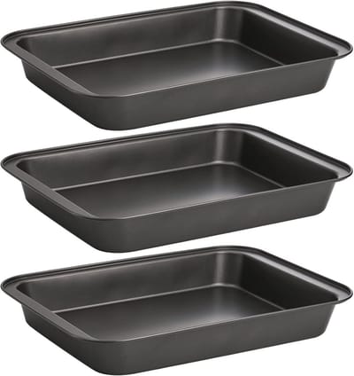 3-Delige Rechthoekige Bakvorm Set - 9 x 13 Inch, Antiaanbaklaag, Diepe Ovenplaat voor Brownies, Lasagne en Casserole - BPA Vrij