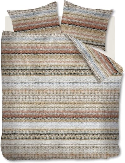 Ariadne at Home dekbedovertrek Soft Stripes Natural 100% katoen Lits-jumeaux - 240 x 200/220 cm + 2 slopen 60x70 cm