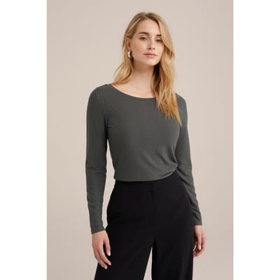WE Fashion T-shirt Dark Green Taglia: XXL | Maglie a manica lunga Outlet | Donna | Verde