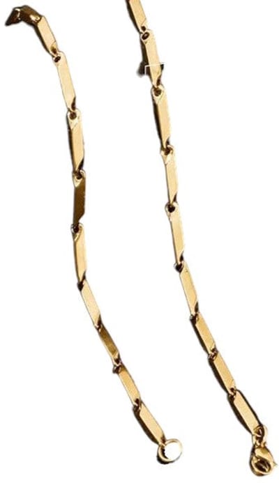 Aramat Jewels | Halskettingen | Bamboo Ketting in Goudkleurig Staal | 60cm |60cm |3mm | Staal | Volwassenen | Verkleurd niet