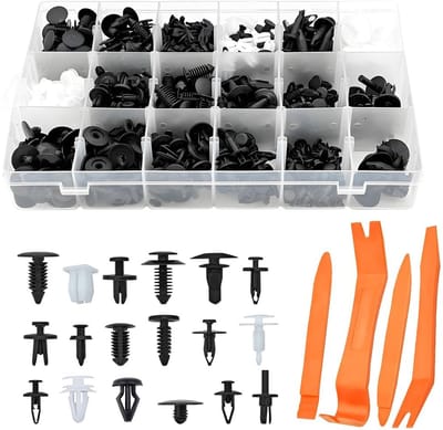 Dailygoods- Clipset 415 Stuks - Bevestiging Deurbekleding - Bumper Clips - Kunststof Gereedschap - Universele Toepassing - Schokbestendig - Autoklemmen