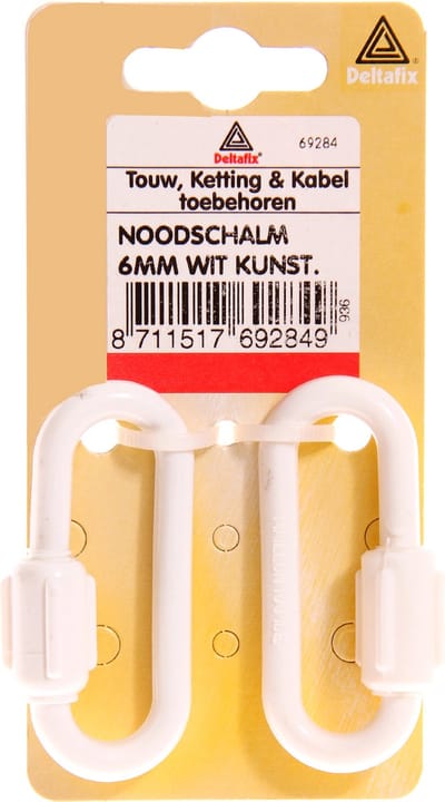 Deltafix noodschalm kunststof wit 6 mm 2 st.