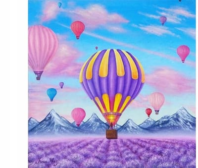 Diamant Schilderen Kit - Lot Balonem 30x30cm