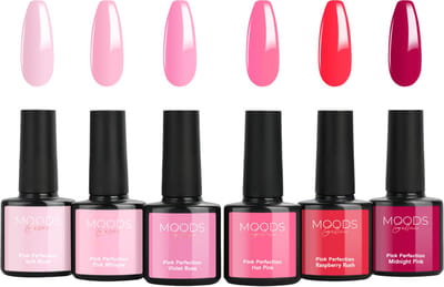 Moods Gellac 6-delige Set - Gellak Starterspakket - Gel Nagellak - 8ML - Pink Perfection - Gellac - Nagels - Chique Kleuren - HEMA- & TPO-vrij