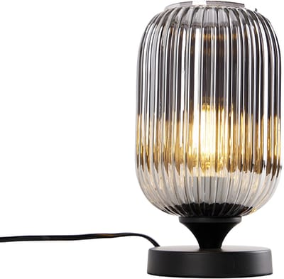 QAZQA banci - Art Deco Tafellamp - 1 lichts - H 240 mm - Zwart - Woonkamer | Slaapkamer | Keuken
