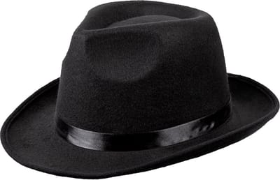 Boland - Hoed Dwight Zwart - 61 - Volwassenen - Unisex - Maffia - Gangsters