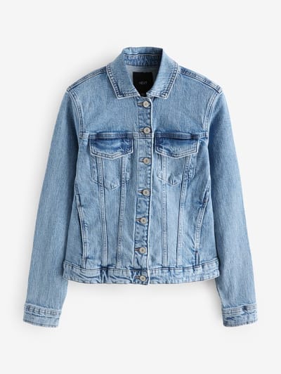 Next - Dames - Aansluitend spijkerjack, petite - Petite - Blauw