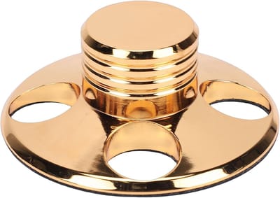 Record Stabilisator - Draaitafel Gewicht - LP Geluid Verbeteren - Minimaliseert Resonantie - 3.1x1.2 Inch - Goudkleurig