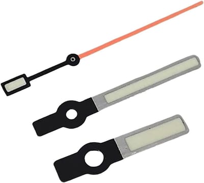 Groene Luminous Wijzers voor NH35/36/4R/7S Uurwerken, Stijlvol Design, Hoge Zichtbaarheid en Duurzaamheid