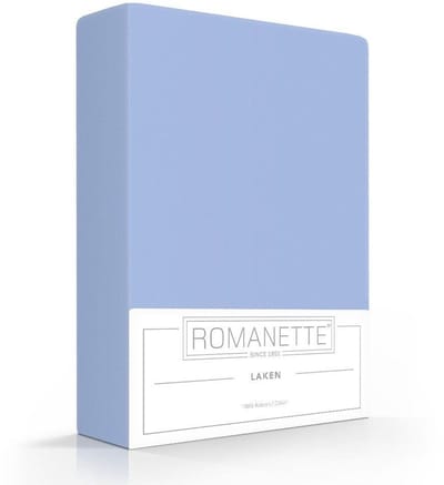 Romanette Laken Katoen Bleu - 240 x 300 cm - [Blauw]