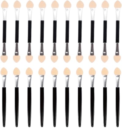 40 stuks herbruikbare spons oogschaduw borstels voor perfecte oogmake-up en lipverf, zacht en dubbelzijdig applicator gereedschap voor vrouwen