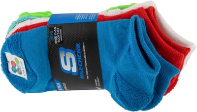 SKECHERS Jongens Dino Terry Sokken 6-Pack – Comfortabele Multicolor Sokken voor Jongens
