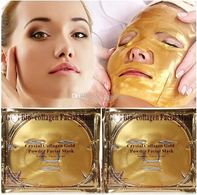 Collageen Masker Goud - Collageen Booster - 10 Stuks - Gold Bio Collageen Gezichtsmasker - Huidverzorging - Vernieuwd de Huidcellen - Exfoliërende Werking - Hydrateert