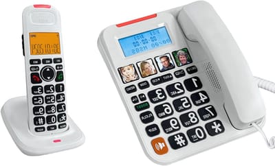Vastgebonden Telefoonset - Snoertelefoon Set - Duidelijke Communicatie - 28dB Volume Boost - 10 Beltonen - Wit