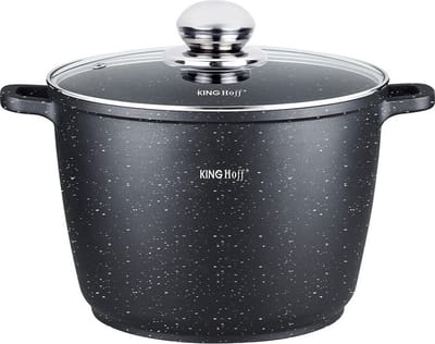 Kinghoff 1598 - Hoge Braadpan - met Aromaknop - 24 cm - 6.2 liter