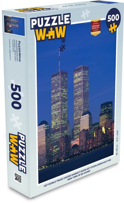 Puzzel Het World trade center omringt door het stadslandschap van New York in de avond - Legpuzzel - Puzzel 500 stukjes