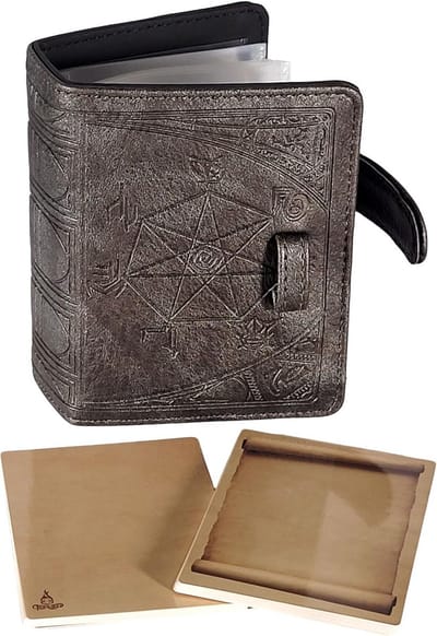 Spell Card Book - Incantation Organizer - Kaarten Beheren - Herbruikbare Kaarten - Tome Formaat - Pewter