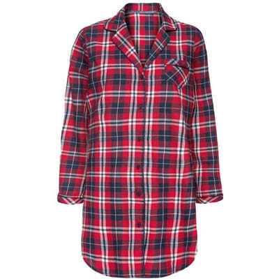 ESMARA Dames oversized shirt (geruit/rood, XS (32/34))