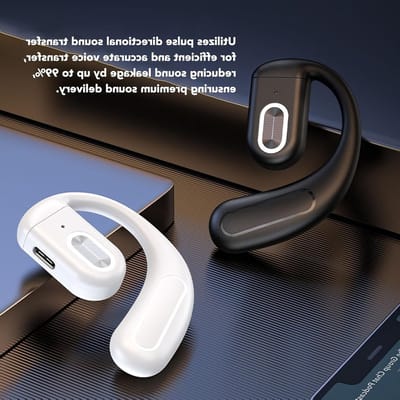 Draadloze Single Ear Headset met Oorklep, 180mAh Batterij en Geluidsisolatie voor Sport en Gaming - Duidelijke Geluidskwaliteit in Zwart
